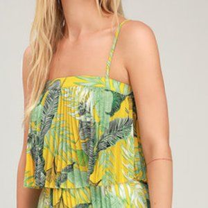 Lulu's | Pleated Skinny Strap Top (Top Only)